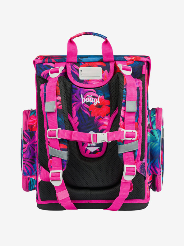 BAAGL  Ergo roza školski set - aktovka, pernica, torba Baagl Flamingos