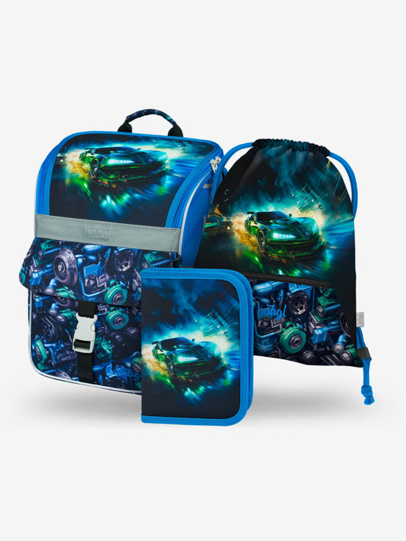 BAAGL  Crni Zippy školski set - aktovka, pernica, torba Baagl Racing car