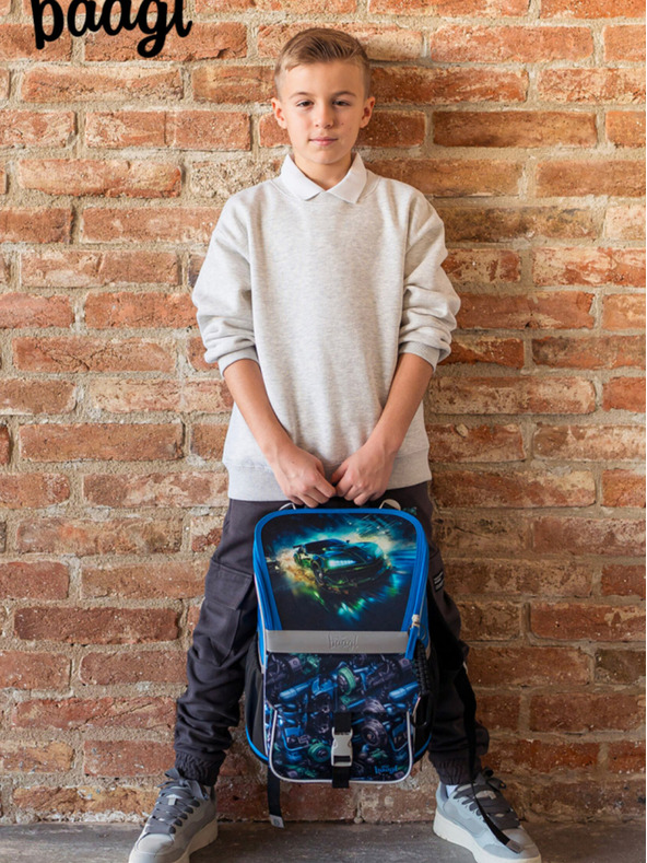 BAAGL  Crni Zippy školski set - aktovka, pernica, torba Baagl Racing car