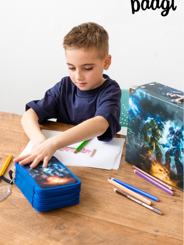 BAAGL  Školska pernica Baagl Roboti na tri kata