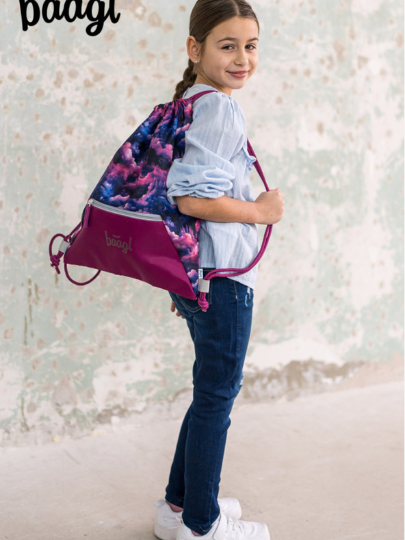 BAAGL  Ljubičasta torba s džepom Baagl Unicorn Kingdom