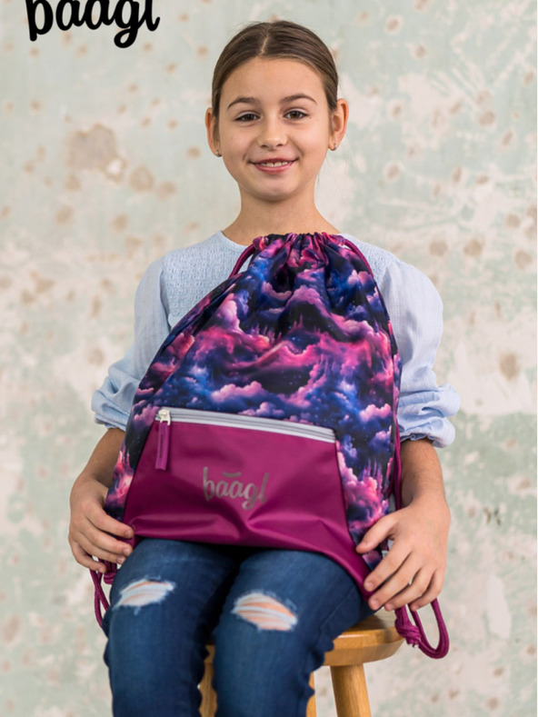 BAAGL  Ljubičasta torba s džepom Baagl Unicorn Kingdom