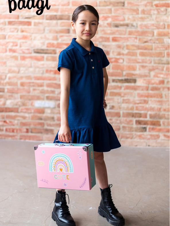 BAAGL  Ružičasta sklopiva školska torba s okovom Baagl Duha