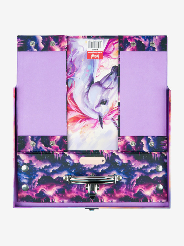 BAAGL  Ljubičasta sklopiva školska torba s dodacima Baagl Unicorn Kingdom