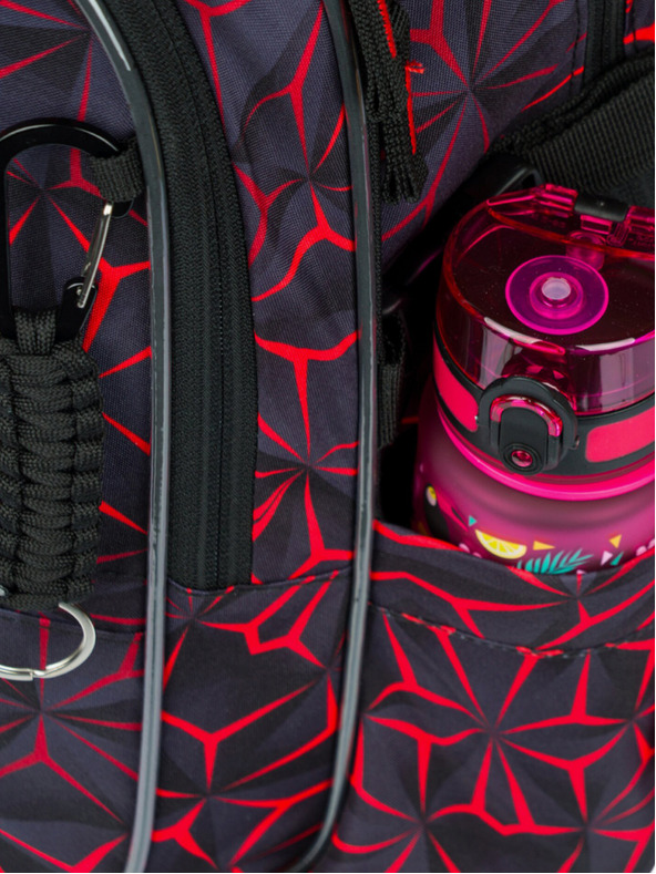 BAAGL  Crni školski ruksak Baagl Core Red Polygon