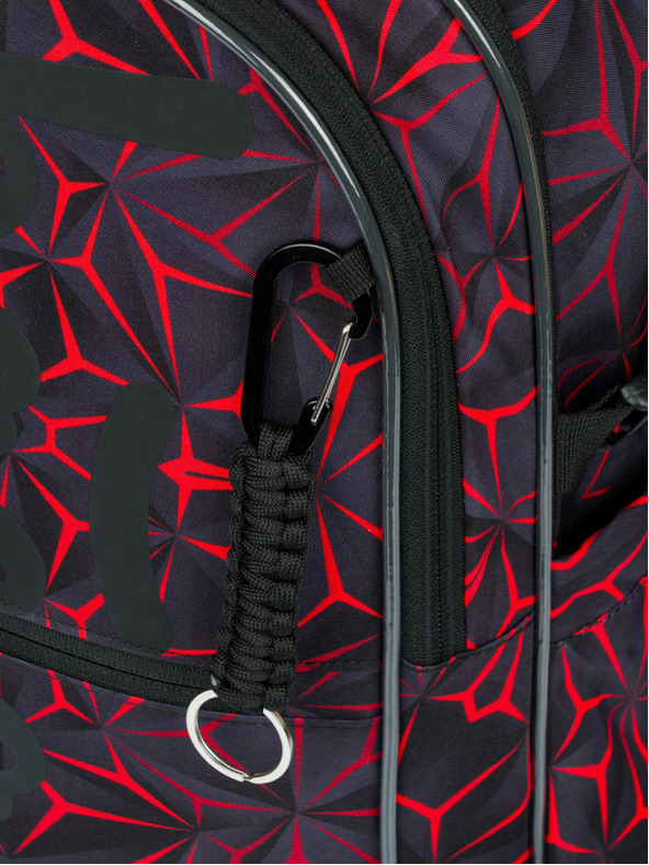 BAAGL  Crni školski ruksak Baagl Core Red Polygon