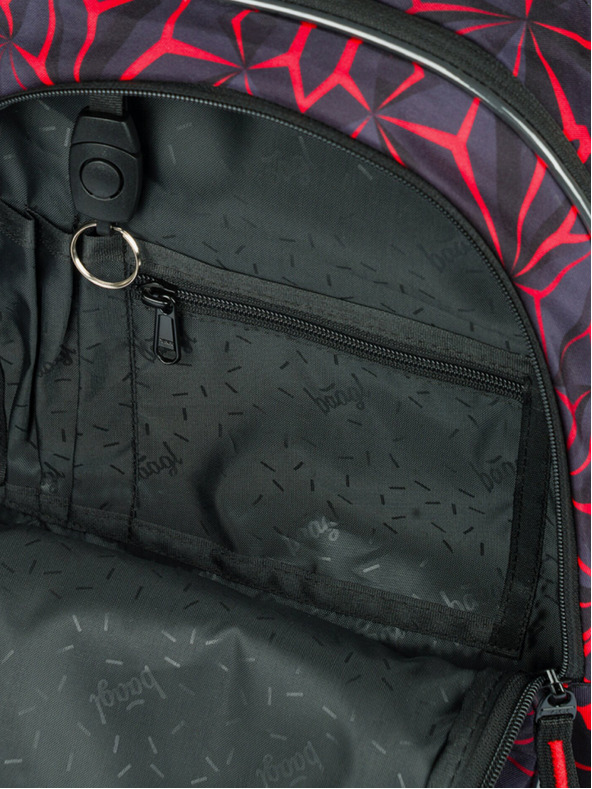 BAAGL  Crni školski ruksak Baagl Core Red Polygon