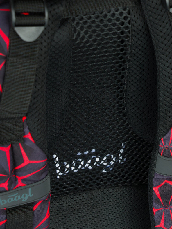 BAAGL  Crni školski ruksak Baagl Core Red Polygon