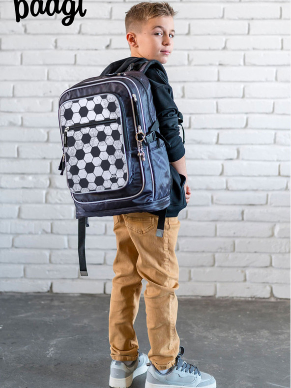 BAAGL  Crni školski ruksak Baagl Cubic Goal