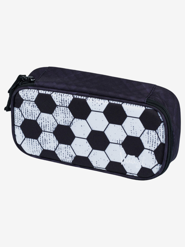 BAAGL  Crni školski set ruksak, pernica i torba Baagl Cubic Goal