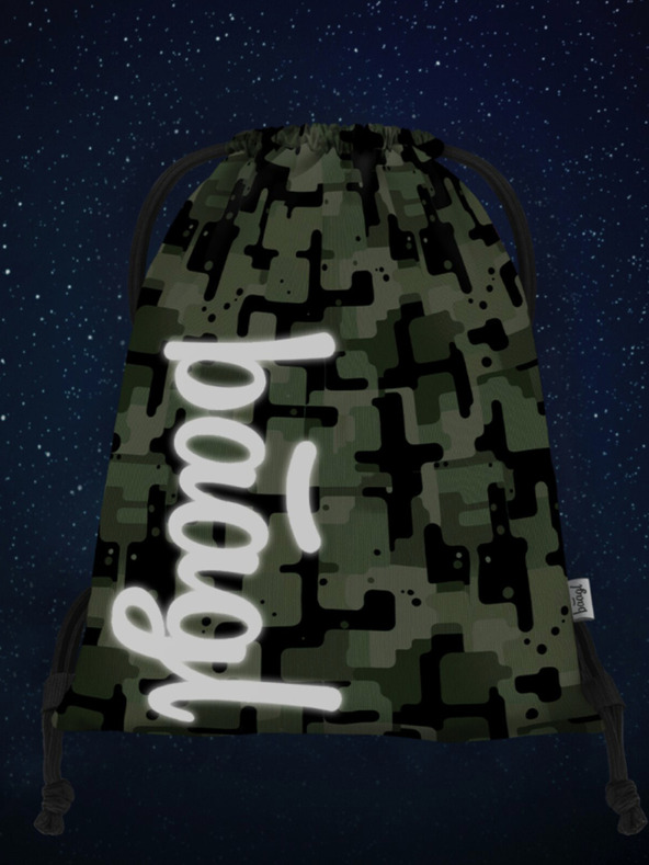 BAAGL  Crni školski set - ruksak, pernica, torba Baagl Coolmate Green