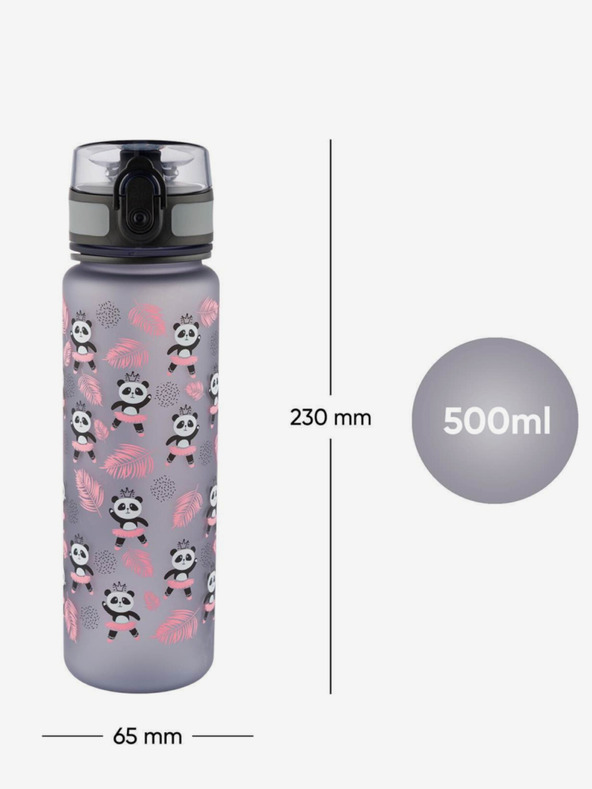 BAAGL  Siva boca za piće od tritana panda, 500 ml Baagl