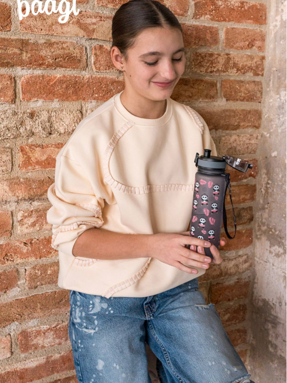 BAAGL  Siva boca za piće od tritana panda, 500 ml Baagl