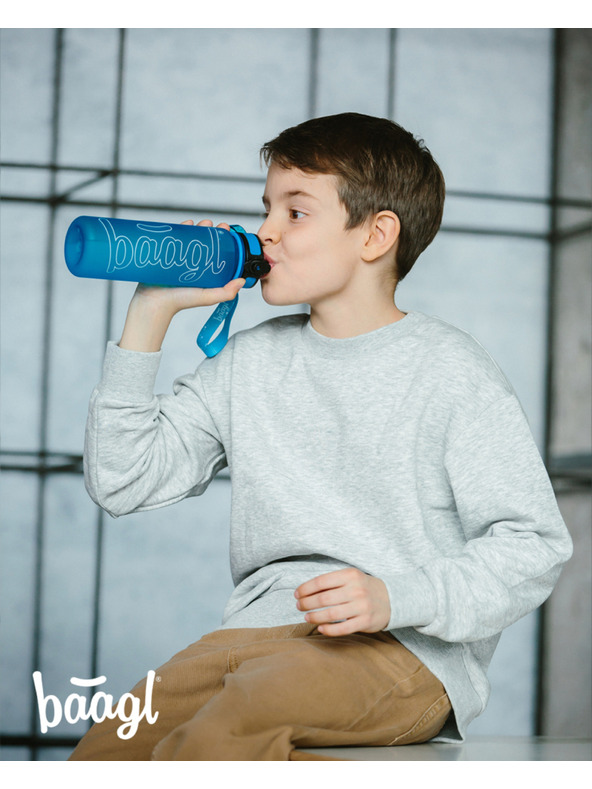 BAAGL  Plava boca za piće s tritan logom - plava, 500 ml Baagl