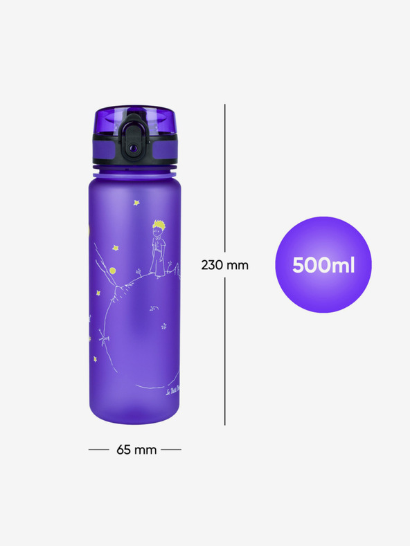 BAAGL  Ljubičasta tritan boca za piće mali princ, 500 ml Baagl