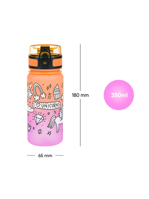 BAAGL  Boca za piće od jednoroga od tritana narančastog gradijenta, 350 ml Baagl
