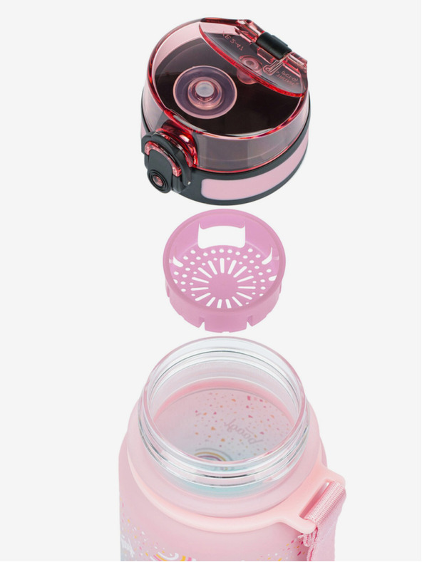 BAAGL  Ružičasta boca za piće od tritana Gradient Rainbow, 350 ml Baagl