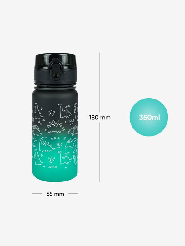 BAAGL  Boca za piće od zelenog tritana gradient dino, 350 ml Baagl