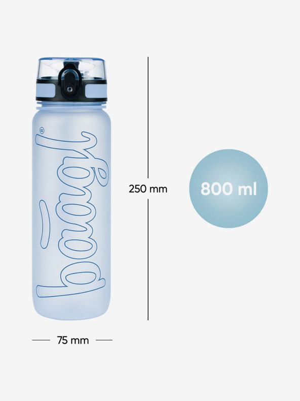 BAAGL  Plava boca za piće od tritana prašinasto plava, 800 ml Baagl