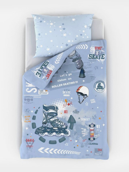 Kvalitex Posteljina za mlade 140x200, 70x90cm Skate