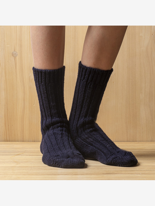 Balkanova Debele vunene čarape 100% merino vuna, tamnoplave
