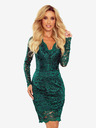 numoco Čipkana haljina s dekolteom - zelena Numoco