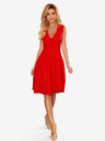 numoco ELLENA elegantna haljina s izrezom i preklopom - crvena Numoco