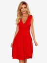 numoco ELLENA elegantna haljina s izrezom i preklopom - crvena Numoco
