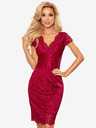 numoco Čipkasta haljina s dekolteom - Boja vina Numoco