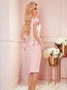 numoco Elegantna midi haljina s volanima - puder roza Numoco