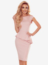 numoco Elegantna midi haljina s volanima - puder roza Numoco