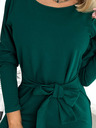 numoco Haljina s dugim rukavima i vezanjem u struku - zeleni Numoco