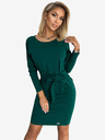 numoco Haljina s dugim rukavima i vezanjem u struku - zeleni Numoco