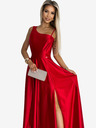 numoco Duga elegantna satenska haljina na jedno rame - crvena Numoco