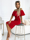 numoco Marbella - španjolska gripa haljina s olovkom - crvena Numoco