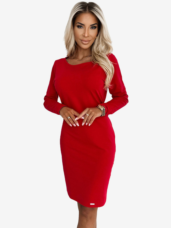 numoco Haljina sa širokim pojasom - crvene boje Numoco