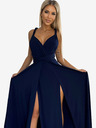 numoco Elegantna duga haljina s više načina vezanja - tamnoplava Numoco