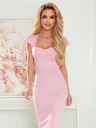 numoco Midi haljina sa lijepim dekolteom - puder roza Numoco