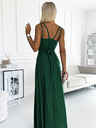 numoco Duga haljina s dekolteom i dvostrukim naramenicama - zelena sa Numoco svjetlucavim šljokicama