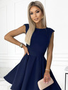 numoco Lepršava haljina s malim rukavima - tamnoplava Numoco