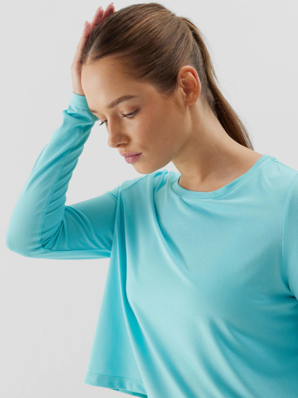 4F Ženska sportska brzosušeća majica kratkih rukava širokih 4F dugih rukava