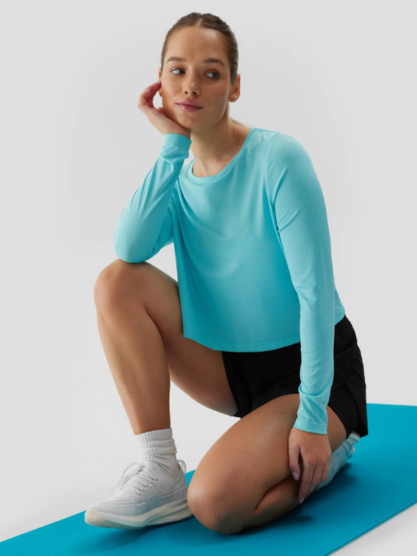 4F Ženska sportska brzosušeća majica kratkih rukava širokih 4F dugih rukava