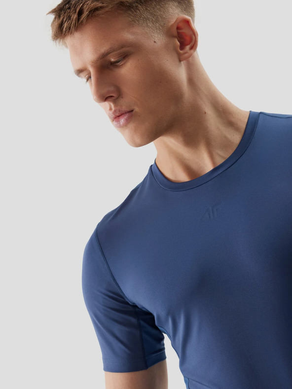 4F Muška uska sportska majica kratkih rukava izrađena od 4F recikliranih materijala