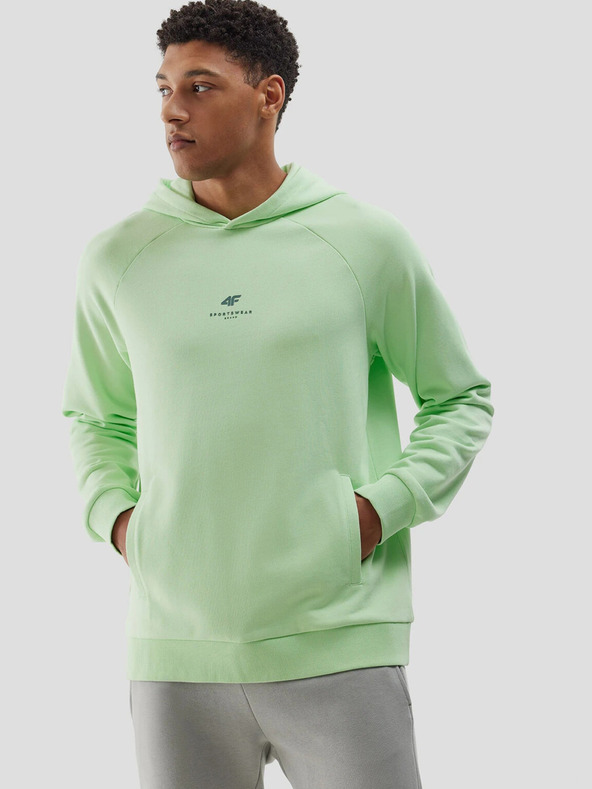 4F Muški sweatshirt bez kopčanja i s kapuljačom od organskog pamuka 4F