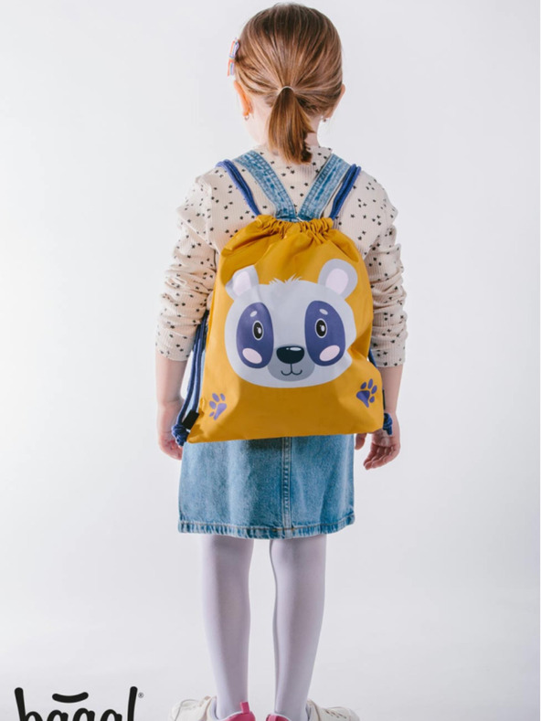 BAAGL  Žuta predškolska torba Baagl Raccoon