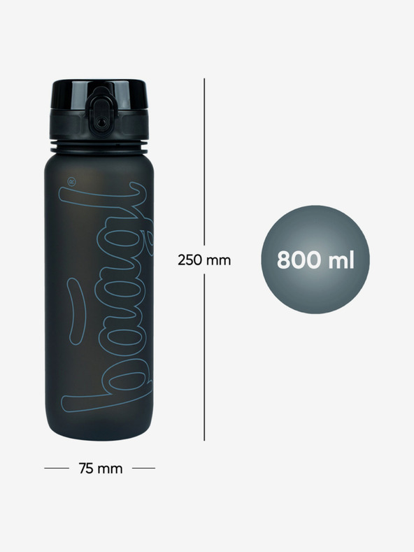 BAAGL  Boca za piće od crnog tritana crna, 800 ml Baagl