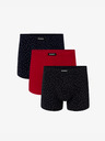 Atlantic 3-PACK Muške bokserice ATLANTIC - tamno plava, crvena, tamno plava