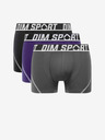 DIM Komplet od tri sportske boksačice u sivoj, plavoj i crnoj boji DIM SPORT MICROFIBRE BOXER 3x