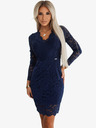 numoco Čipkana haljina s dekolteom - tamnoplava Numoco