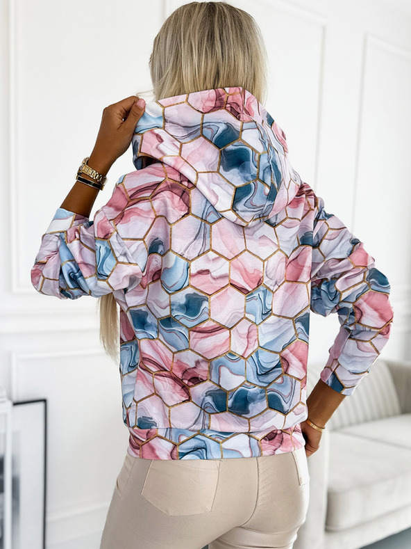 numoco Kangaroo majica s kapuljačom - zlatni šesterokuti i Numoco ružičasti i plavi mramor